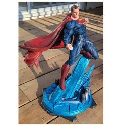 Superman DC printed hand painted custom statue, Superman Clark Kent figure handpaint high detail,Superman 3D figure