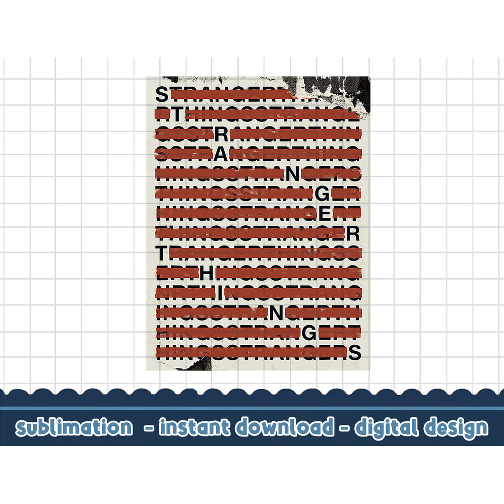 Stranger Things 4 Text Block Out Poster png,digital print.jpg