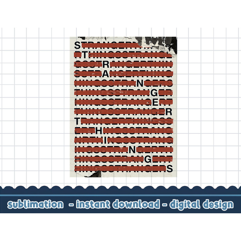 Stranger Things 4 Text Block Out Poster png,digital print.jpg