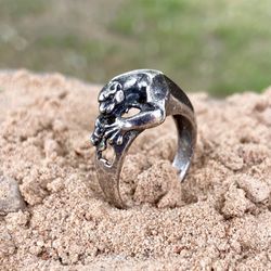 Panther ring, Size 6 - 10 US, Sterling silver, Made to Order, Animal lover gift, Wild cat jewelry, Handmade rings