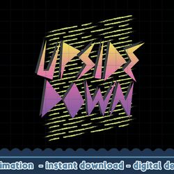 stranger things 4 upside down retro text png,digital print