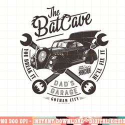dc comics batman father s day the bat cave dad s garage png, digital print,instant download