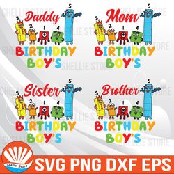 numberblocks, birthday boy's mom design, birthday printable file for & party apparel, png file for boy's mom birthday