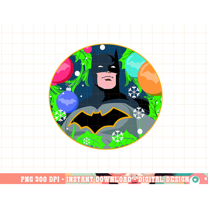 DC Comics Christmas Batman Holiday Mistletoe Portrait png, digital print,instant download.jpg
