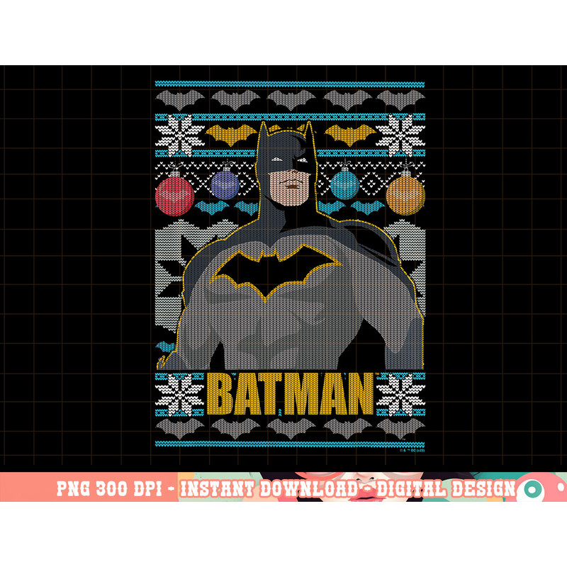DC Comics Christmas Batman Ugly Sweater png, digital print,instant download.jpg