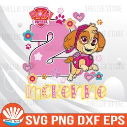 paw patrol birthday girl svg, personalized birthday family svg, custom birthday paw patrol svg, paw patrol party