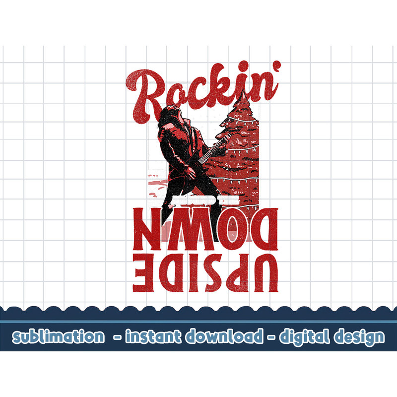 Stranger Things Christmas Eddie Munson Rockin Upside Down png,digital print.jpg