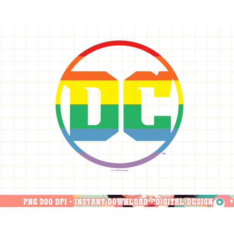 DC Comics Pride DC Rainbow Logo png, digital print,instant download.jpg