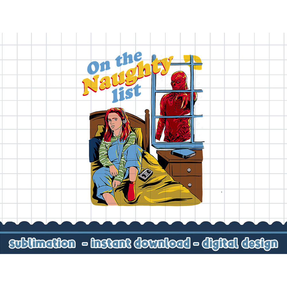 Stranger Things Christmas Max On The Naughty List png,digital print.jpg