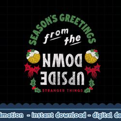 stranger things christmas upside down season greetings png,digital print
