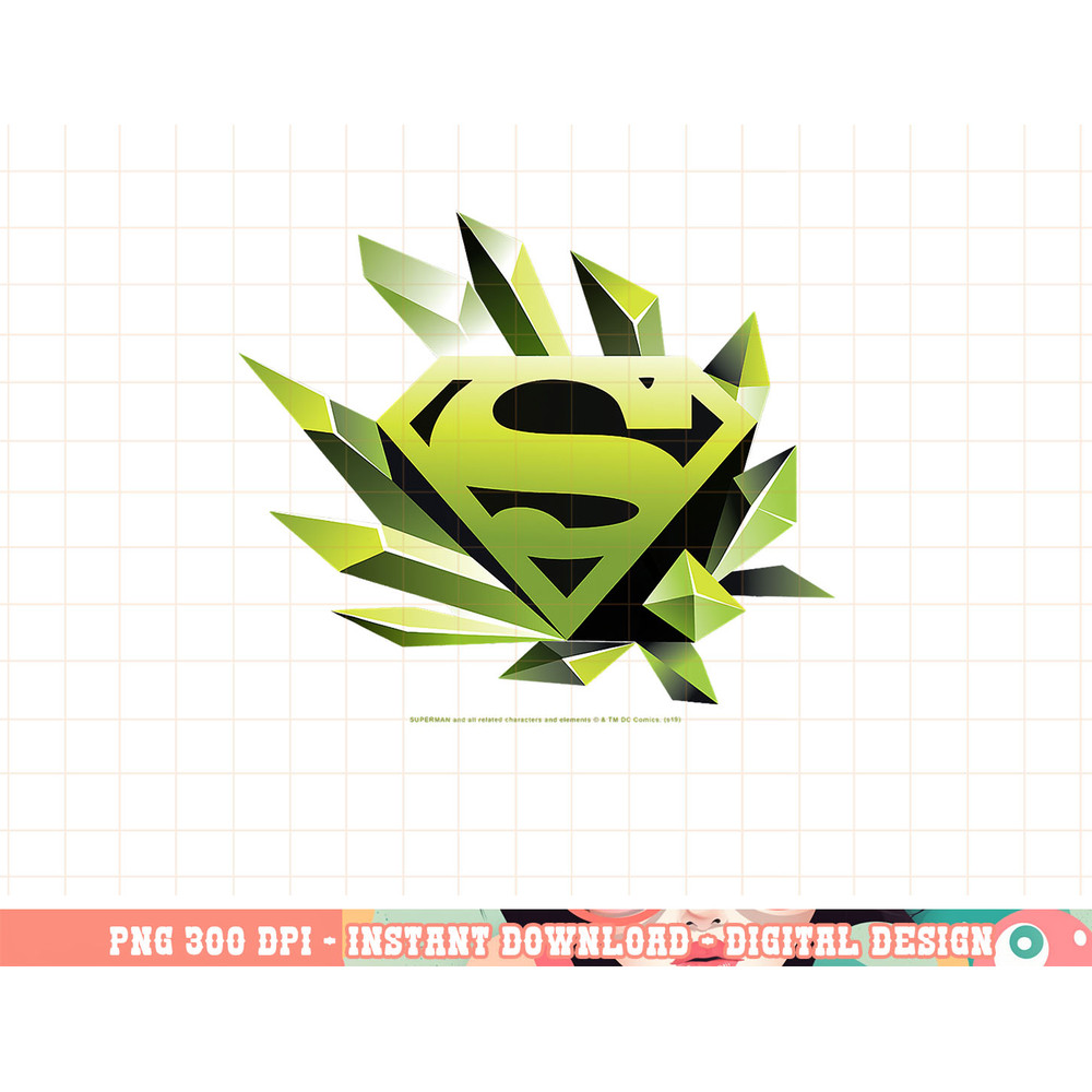 DC Comics Superman Kryptonite Chest Logo png, digital print,instant download.jpg
