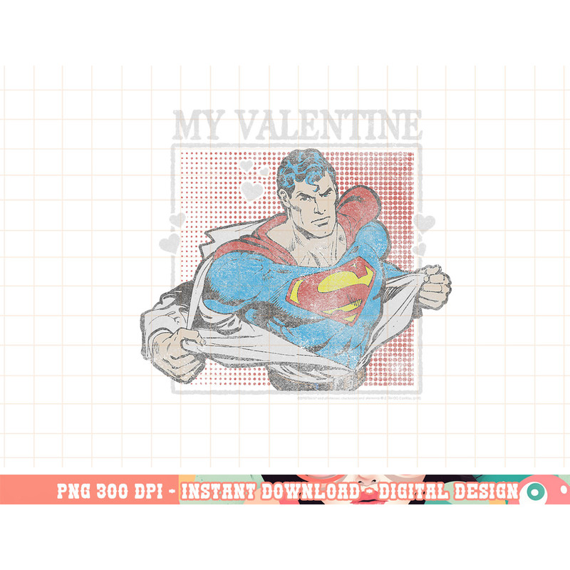 DC Comics Superman My Valentine Comic Portrait png, digital print,instant download.jpg