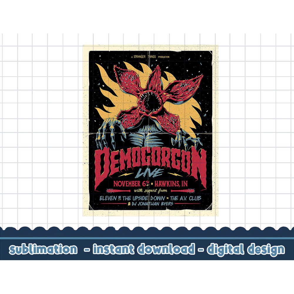 Stranger Things Day Demogoron Live November 6th Poster png,digital print.jpg