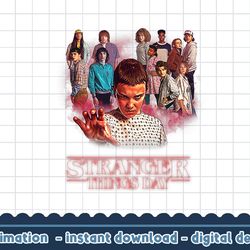 stranger things day eleven superhero group portrait png,digital print