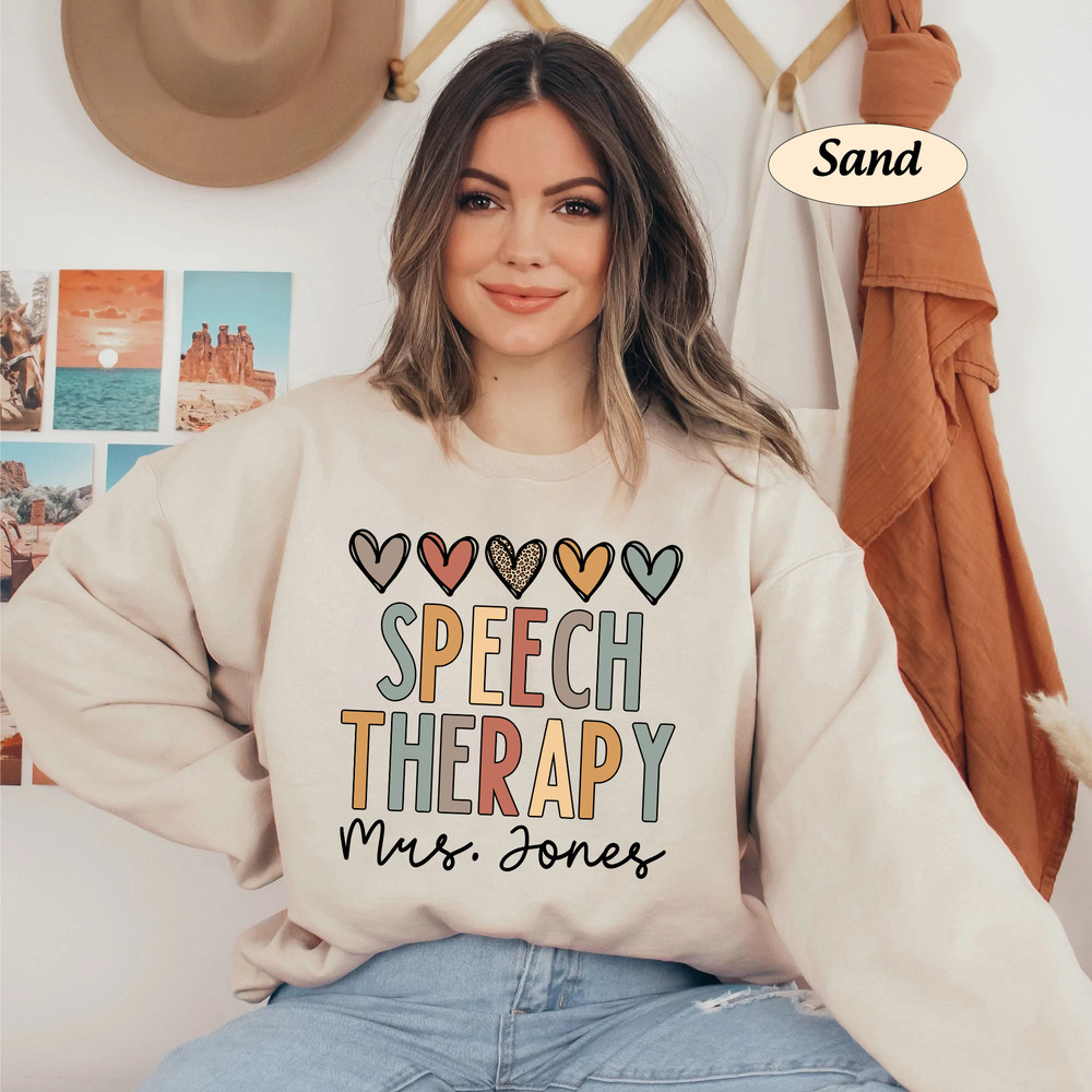 Personalized Speech Therapist Shirt Sweatshirt, Custom SLP Shirt, Speech Language Pathologist Shirt, Speech Therapy Vintage SLP Appreciation - 3.jpg