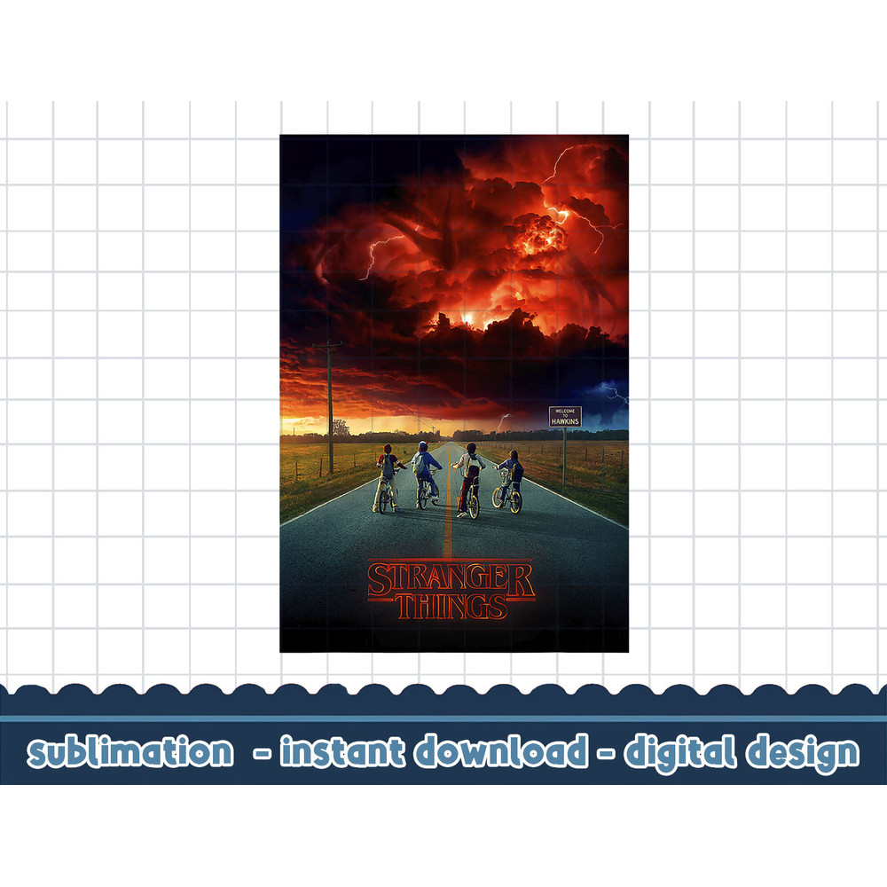 Stranger Things Demogorgon Cloud Poster png,digital print.jpg