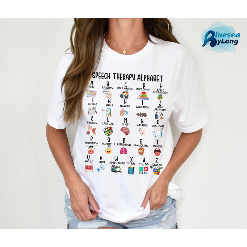 SLP Alphabet Shirt, Abc of Speech Therapy Alphabet, SLP SLPA Shirt, Speech Pathologist Sweatshirt, Speech Appreciation, Your Words Matter - 1.jpg
