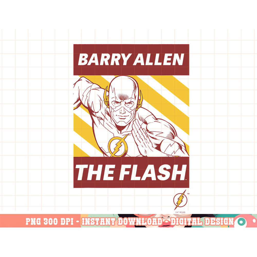DC Comics The Flash Barry Allen Outline Poster png, digital print,instant download.jpg
