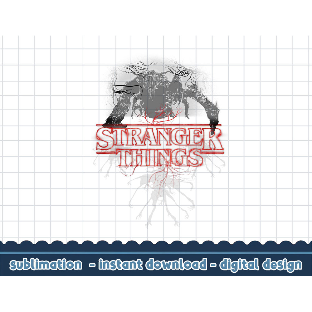 Stranger Things Demogorgon Glow Logo png,digital print.jpg