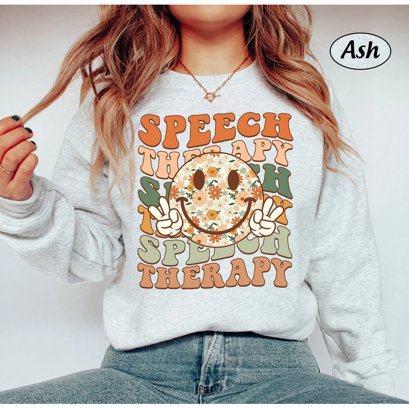 SLP Shirt, Speech Pathologist Shirt, Slp Smile Face, Speech Therapist Sweatshirt, Speech Therapy, , SLPA, Speech Pathology, Speech Groovy - 4.jpg