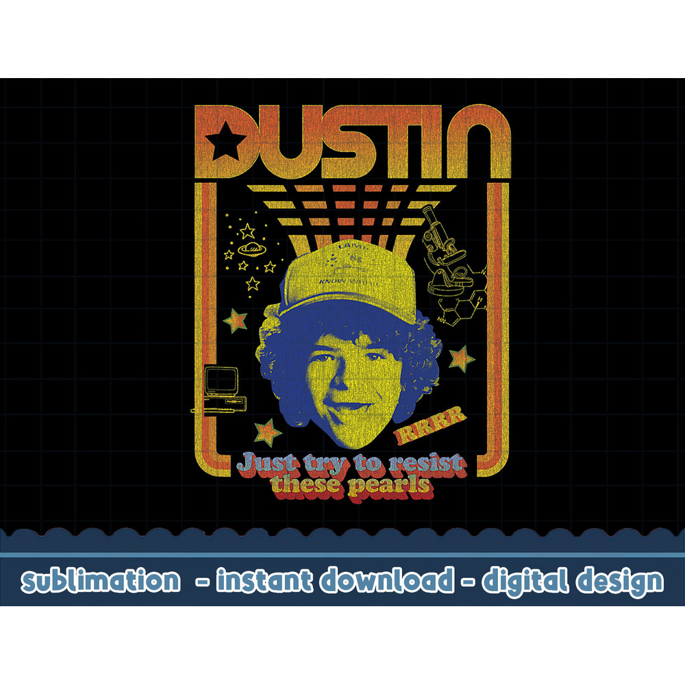 Stranger Things Dustin Floating Head Resist The Pearls Star png,digital print.jpg