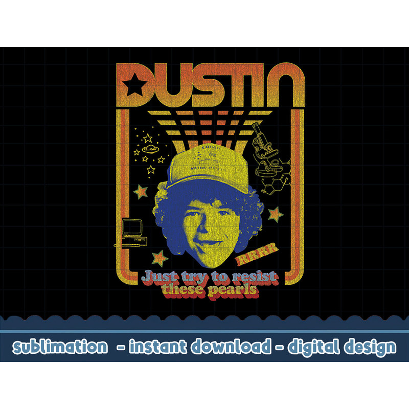 Stranger Things Dustin Floating Head Resist The Pearls Star png,digital print.jpg