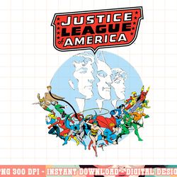 dc justice league america splash silver age png, digital print,instant download