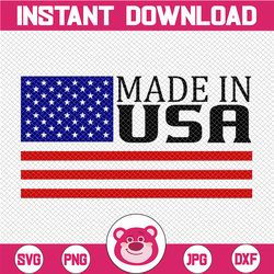 Made in USA svg, independence day svg, fourth of july svg, usa svg, america svg,4th of july png eps dxf jpg