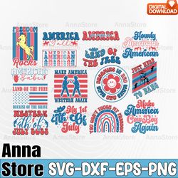 4th of july svg bundle, july 4th svg, make america cowboy again svg, america svg, patriotic svg,retro 4th july svg bundl