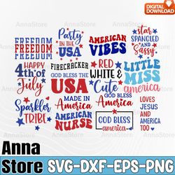4th of july svg bundle, july 4th svg, god bless the usa svg,america svg, patriotic svg,retro 4th july svg bundle ,indepe