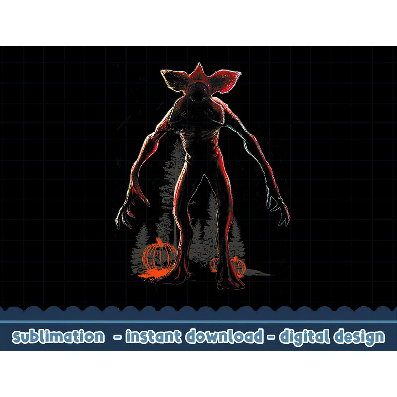 Stranger Things Halloween Demogorgon Sighting png,digital print.jpg