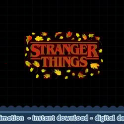 stranger things halloween fall leaves strange logo png,digital print