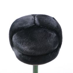 Solid Men's Fur Cap Real Black Colored Seal Fur And Men's Casual Windproof Cap
