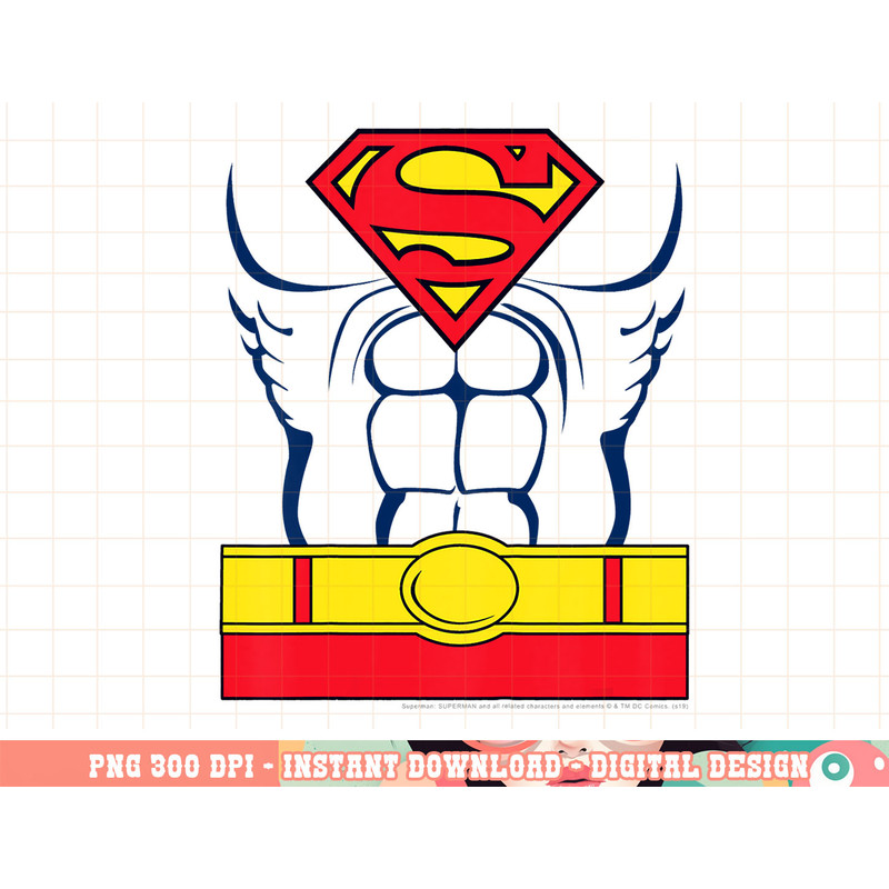 Kids DC Comics Superman Costume png, digital print,instant download.jpg
