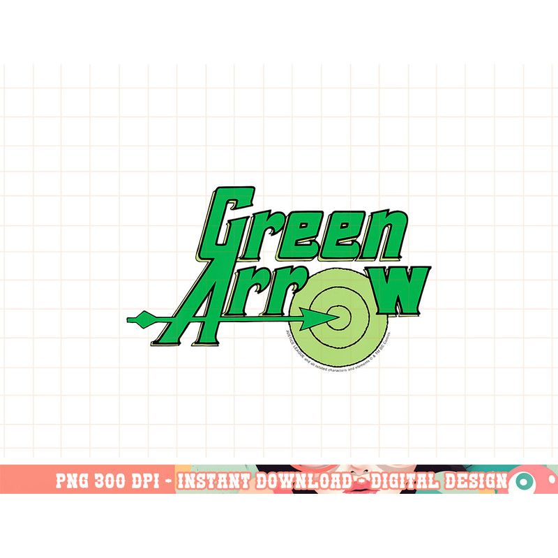 Kids DC Comics The Green Arrow Vintage Text Poster png, digital print,instant download.jpg