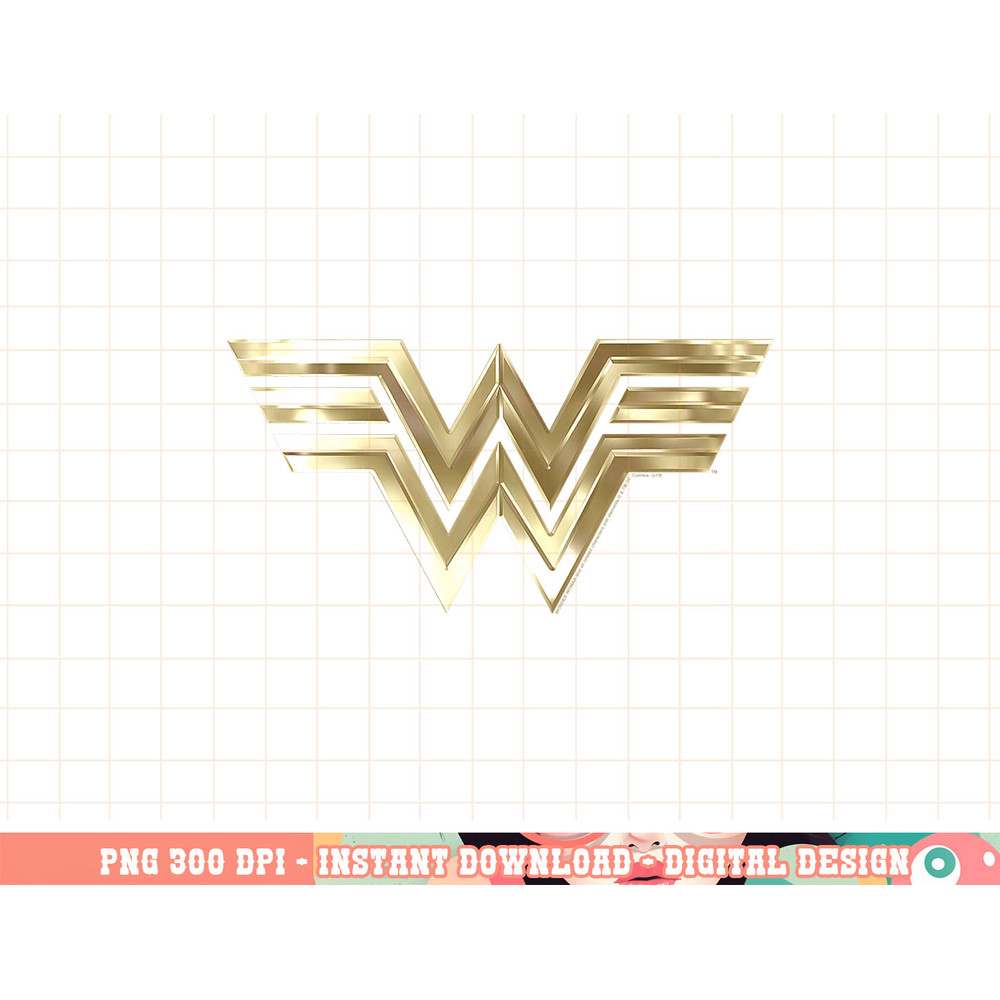 Kids DC Comics Wonder Woman 1984 Gold Logo png, digital print,instant download.jpg