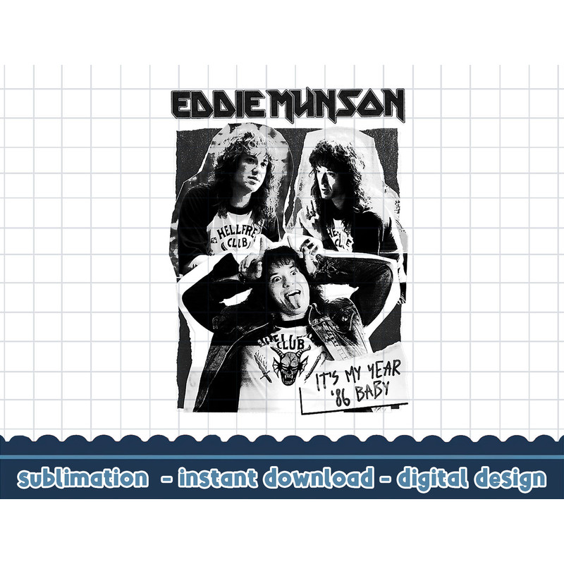 Stranger Things Hellfire Club Eddie Munson Cutouts png,digital print.jpg