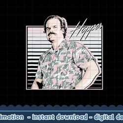 stranger things hopper hawaiian shutter background png,digital print