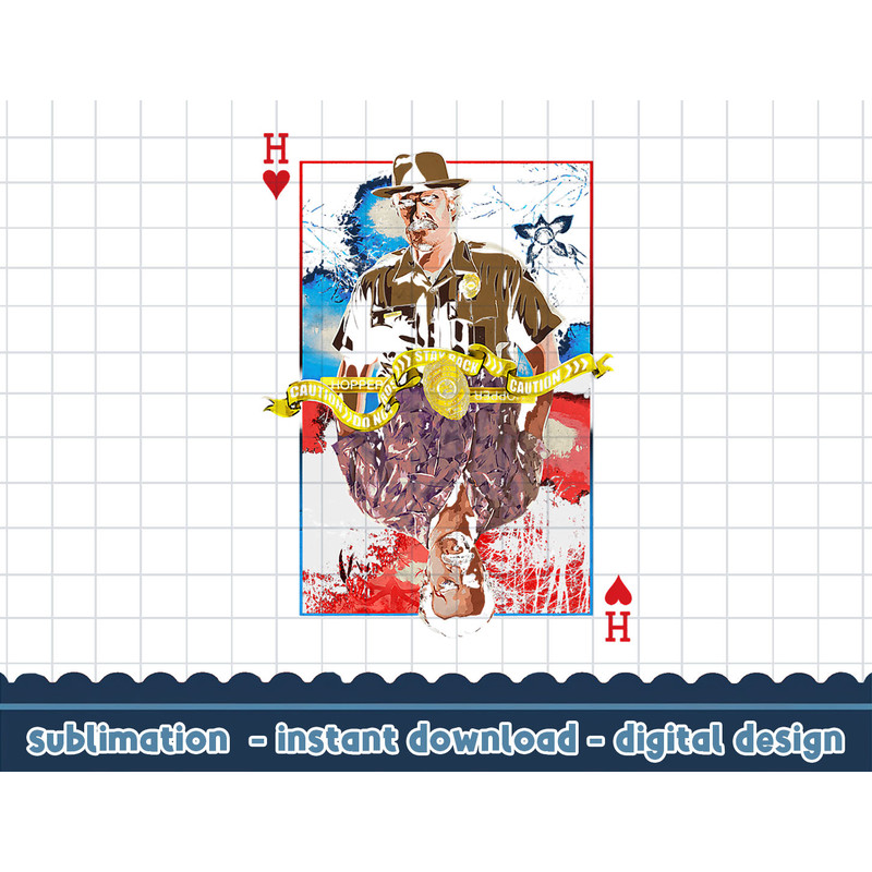 Stranger Things Hopper Playing Card Upside Down png,digital print.jpg