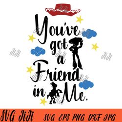 you're got a friend in me svg, woody toy story svg, toy story svg