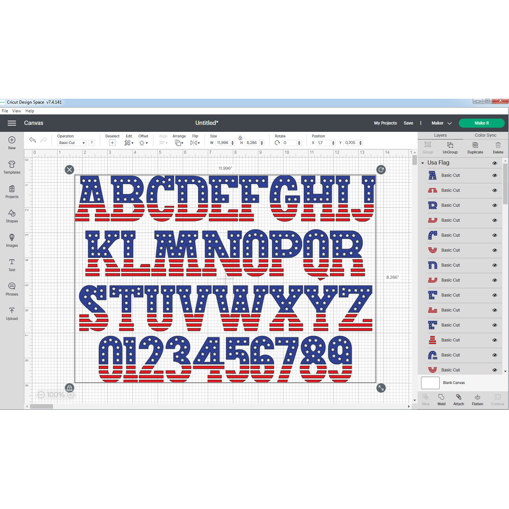 USA Flag Font svg 555.png