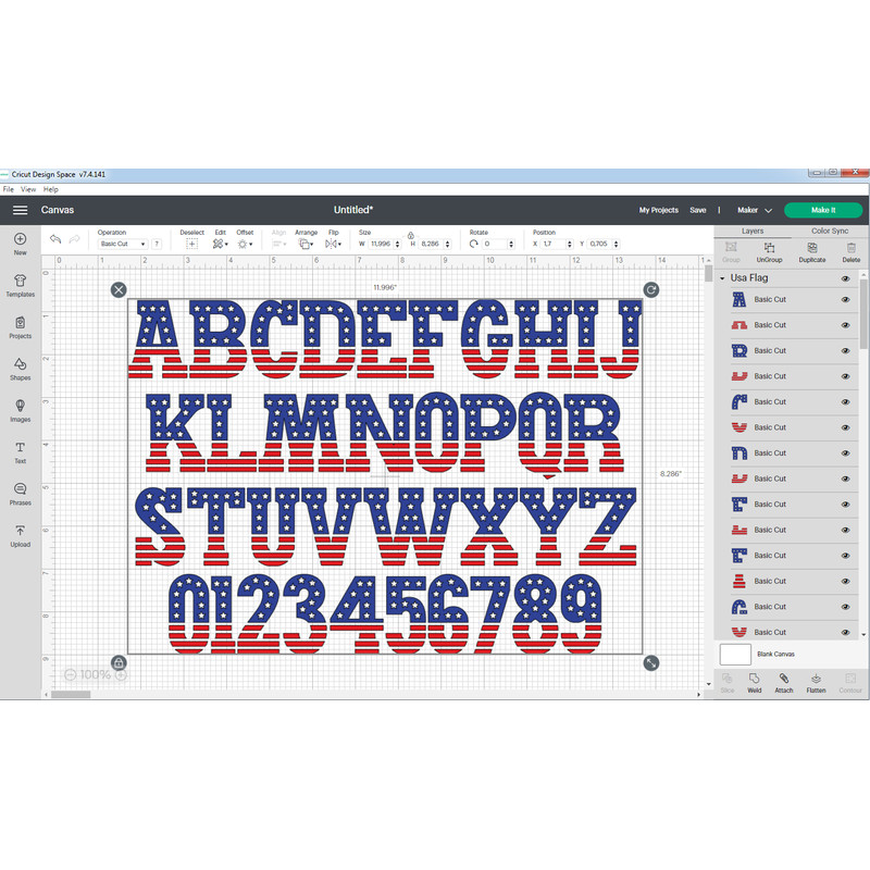 USA Flag Font svg 555.png