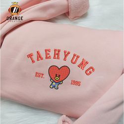 Taehyung Embroidered Crewneck, Bangtan Members Sweatshirt, BTS Embroidered Hoodie, Unisex T-shirt