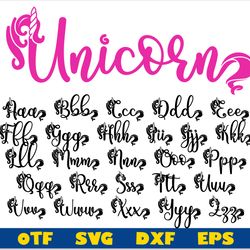 unicorn font svg with tails | unicorn font otf, unicorn font svg cricut, unicorn letters svg, name font svg, unicorn svg