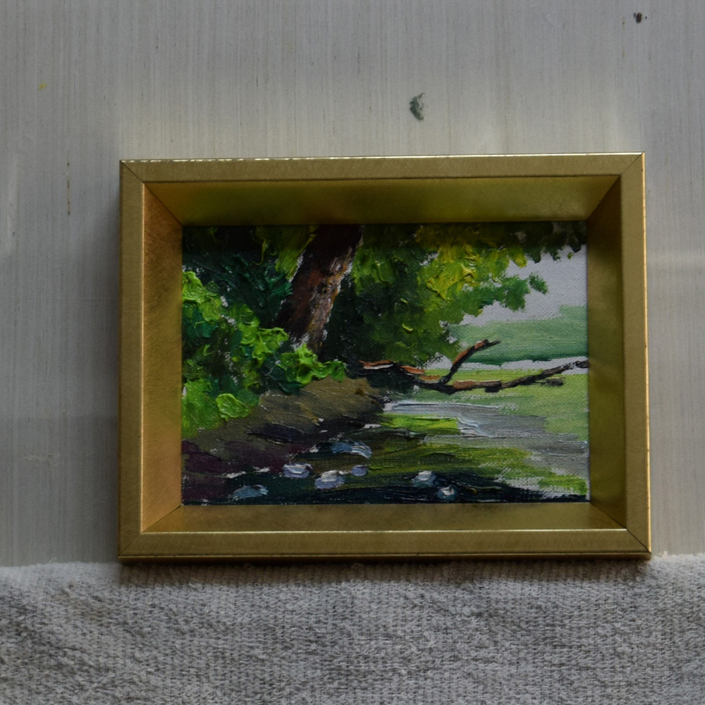 hand-painted-oil-painting-7-inch-picture-frame-serene-stream-forest-edge-02.jpg