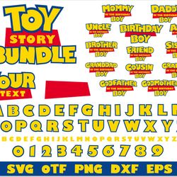 toy story bundle | toy story font & toy story birthday boy | toy story font svg, toy story birthday svg cricut files