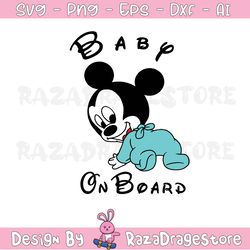 baby on board mickey svg png