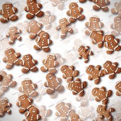 gingerbread men 24 seamless tileable repeating pattern