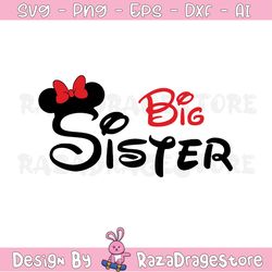 mouse big sister svg for cricut, sister shirt svg, birthday sister svg, mouse ears svg, sister squad svg