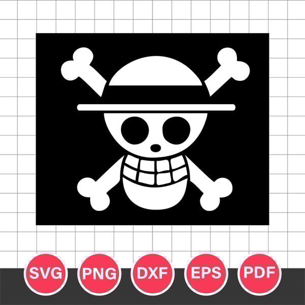 One Piece Skull Logo Svg, Logo One Piece Svg, Skull Logo Svg - Inspire ...